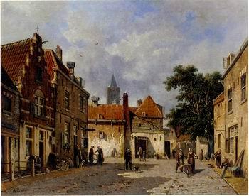 unknow artist European city landscape, street landsacpe, construction, frontstore, building and architecture.027 Germany oil painting art